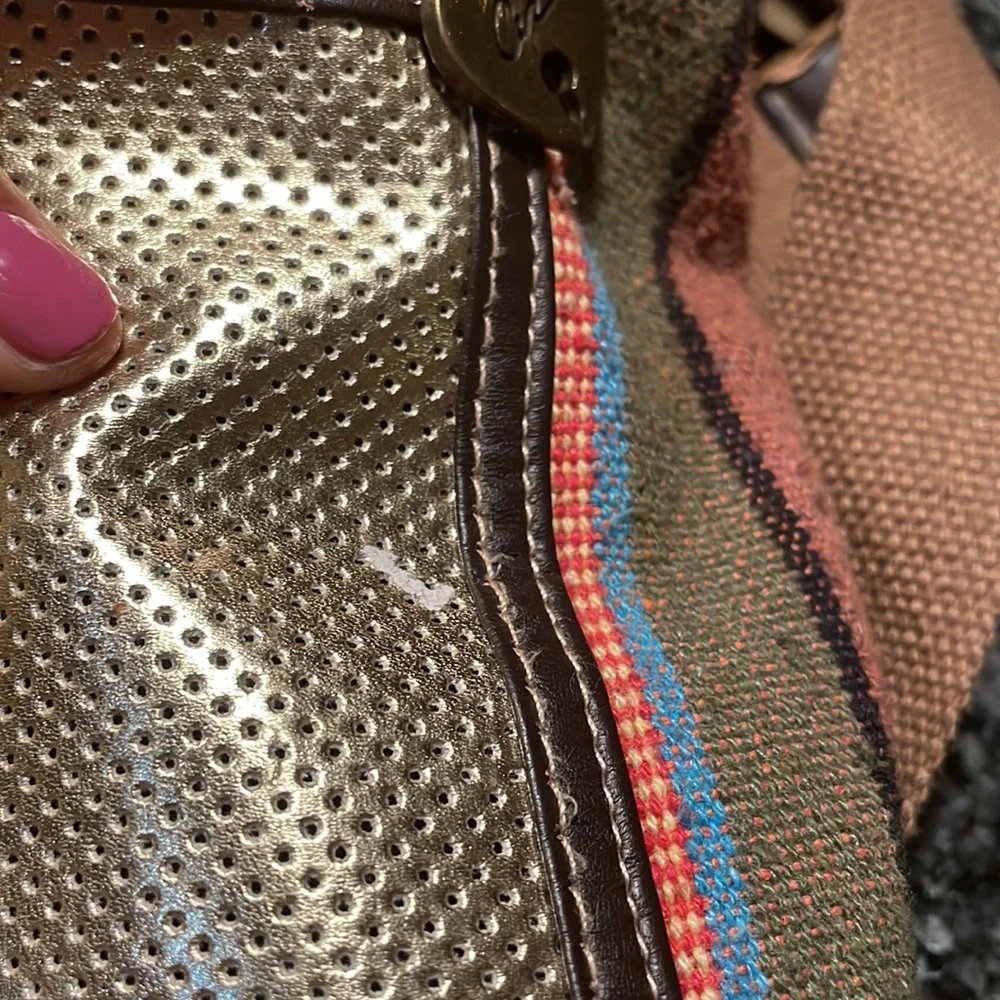 American Rag Gold And Multicolored Medium crossbody‎ bag